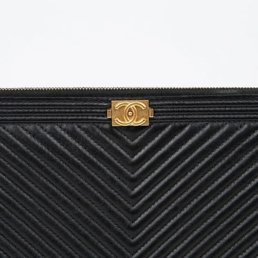 Chevron Boy New Medium Clutch